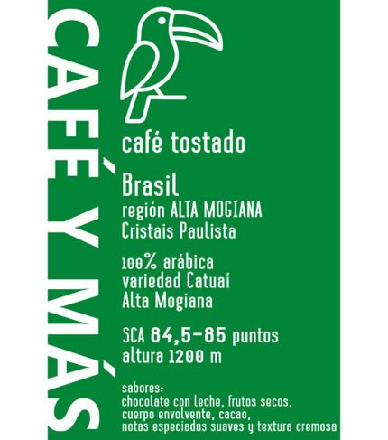 café de especialidad molido Brasil tostado